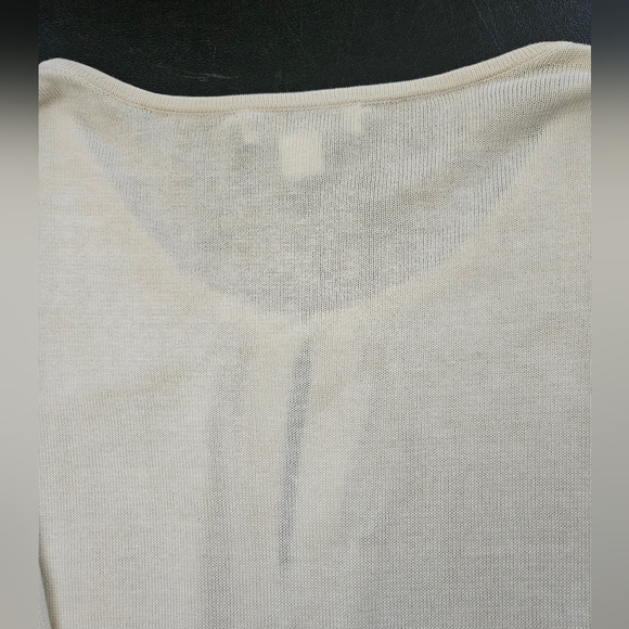 Coldwater Creek Silk Blend Cream Hook Closing Cardigan - Size XL - EUC - Picture 9 of 11